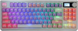 Goshyda Mechanical Keyboard, Bluetooth 5.0 USB C Wired Hot Swappable Keys 16 Lighting RGB Colors, Wired Gaming Keyboard for Home Office