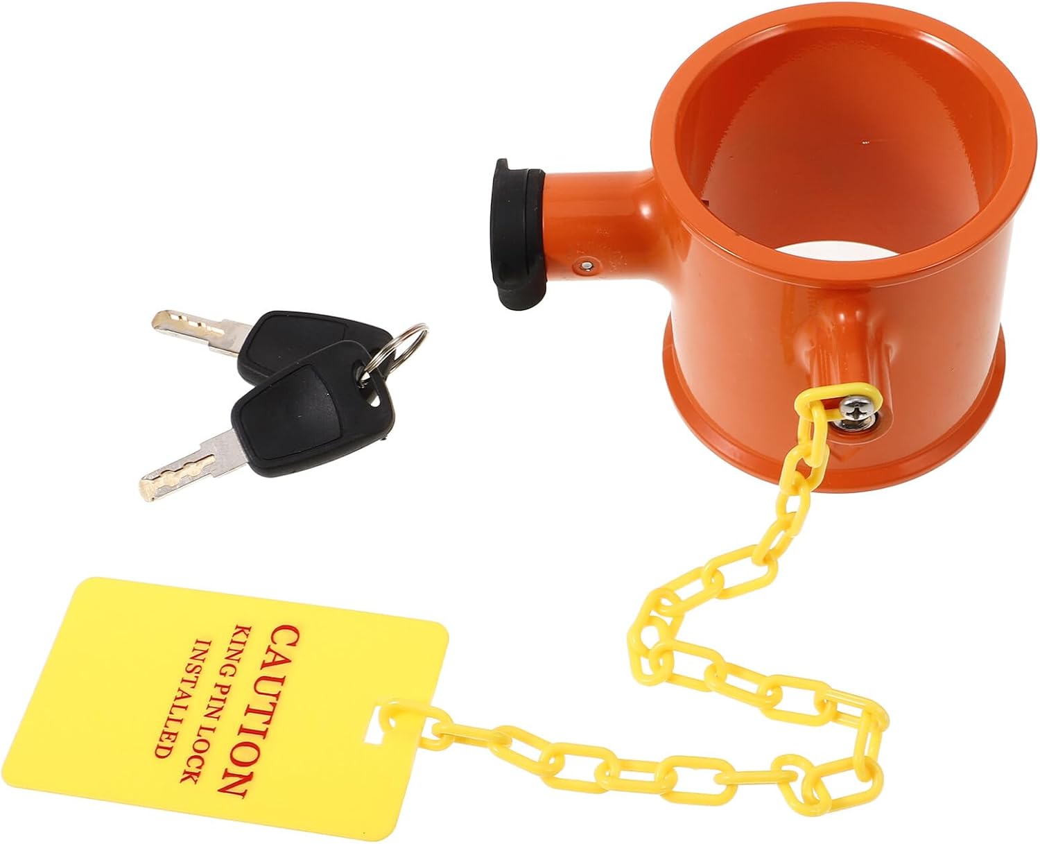 Heavy Duty Trailer Lock with Pin Security Anti-Theft Coupler Lock for Rv Travel Trailers with Warning Tag and Sturdy Steel Construction