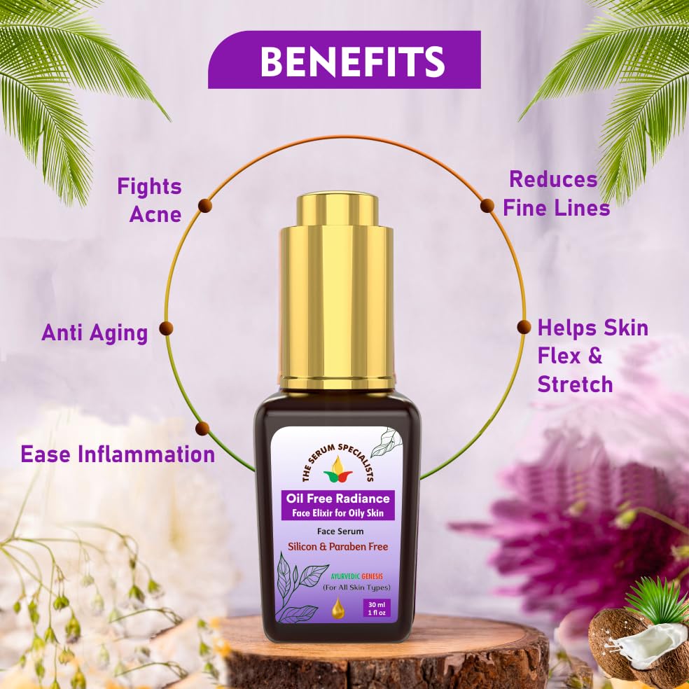 Image of Oil Free Radiance Face Elixir - Mattifying & Illuminating | Lightweight Formula | Provides Radiant Glow without Greasiness | 30ml