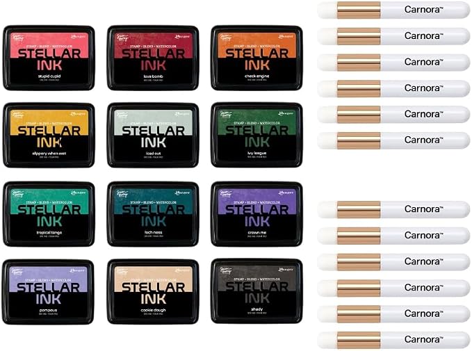 Amazon.com: Simon Hurley Stellar Dye Ink (Foam Pads), Bundle of 12 ...