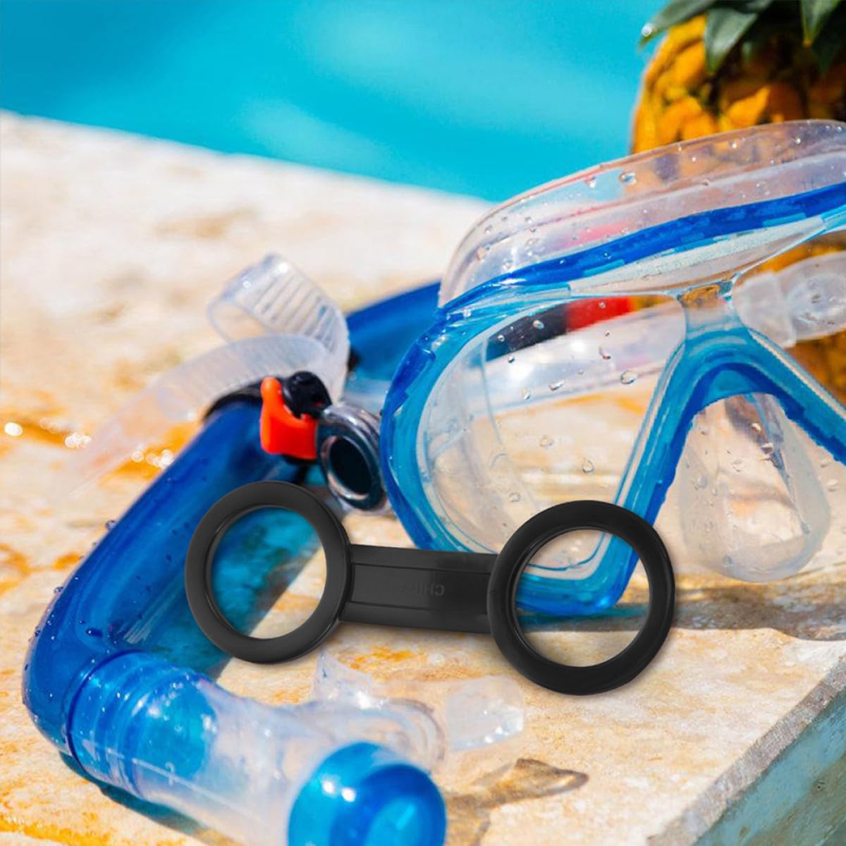 YARNOW Clips de Fijación para Buceo 10 Piezas, Soporte de Silicona para Correa de Máscara de Snorkel, Clip Plástico para Tubo, Accesorios para Equipo de Snorkel, Uso en Deportes