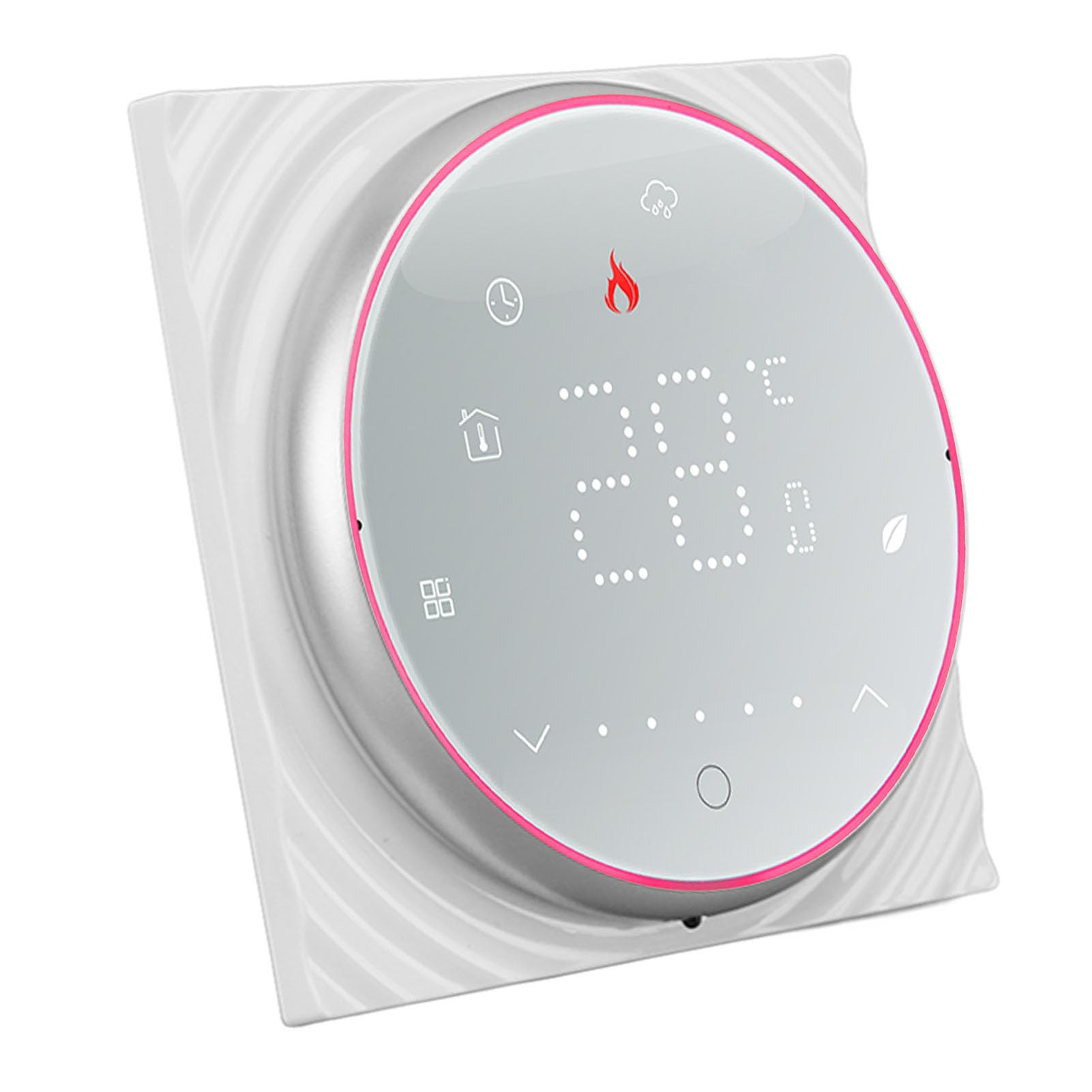 Cocoarm Inteligentny Termostat Termostat Bezprzewodowy AC 95 do 240 V PC Ekran LED ABS ± 1°C 41 do 95°F Programowalny 5 Plus 1 Plus dla Użytkowników Domowego Ogrzewania Elektrycznego (WHITE)