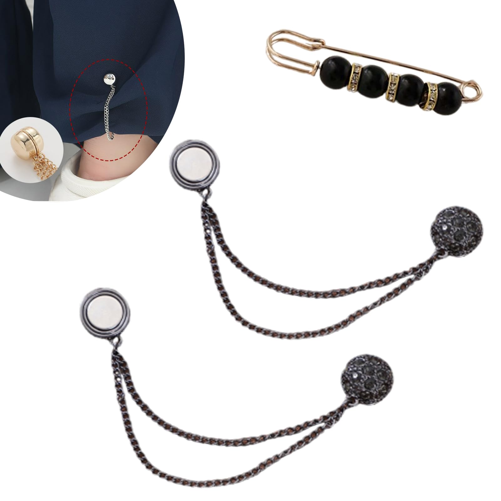 Pince Magnétique Pour Vêtements - Attache Magnétique Pour Chemise Et