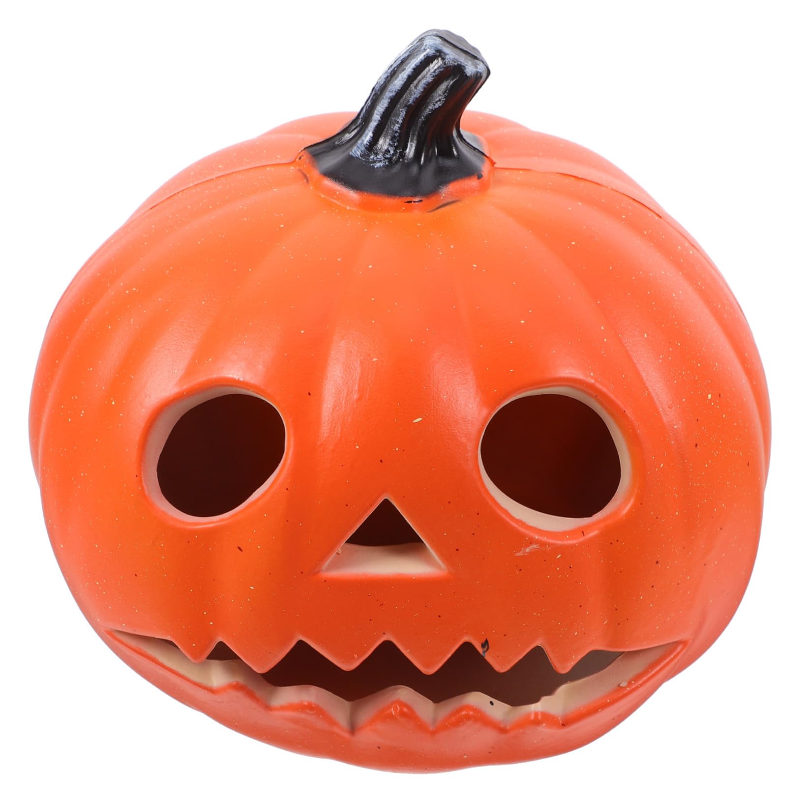 Zerodeko Halloween Pumpkin Lantern Decorative Sculpture LED Light Up Hollow Design for Indoor Outdoor Use Battery Operated Pumpkin Lamp for Festive Home and Decor