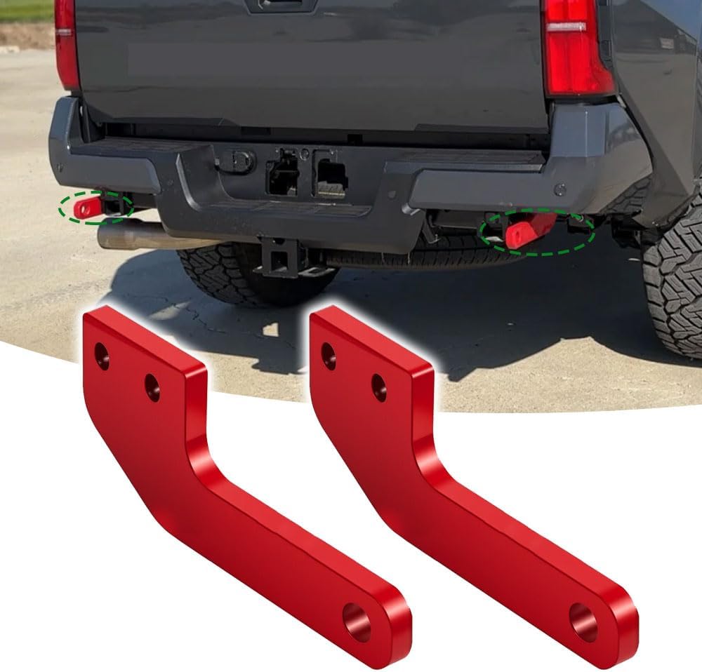 2PCS Heavy Duty Rear Tow Hooks Fits for 2024 2025 2026 Toyota Tacoma Car Tow Hooks Recovery Points Steel