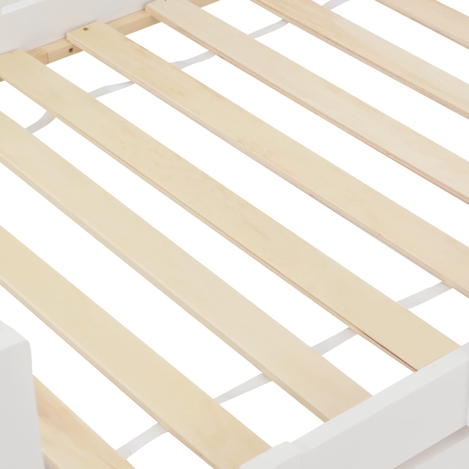 Merax Hausbett 90x200cm, Kinderbett Mit Lattenrost, Holz Bett für Kinder mit Bettkasten, Kinder und Jugendzimmer, Kiefernholz Haus Bett for Kids, Ohne Matratze, Weiß