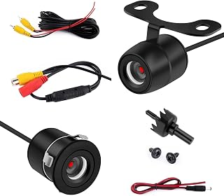 Car Reverse Camera, IP68 Waterproof Automotive Reverse Camera, HD Night Vision Rear View Image, Universal for Most Cars (Black)