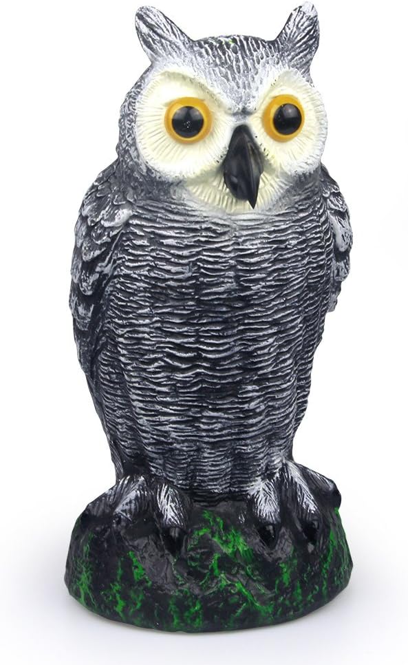 skycabin Nature Scarecrow Fake Owl Decoy for Bird Pest Deterrent,Plastic Owl Bird Decoy to Scare Bird Away for Pigeon Crow Scarer Deterrent Garden Decoration