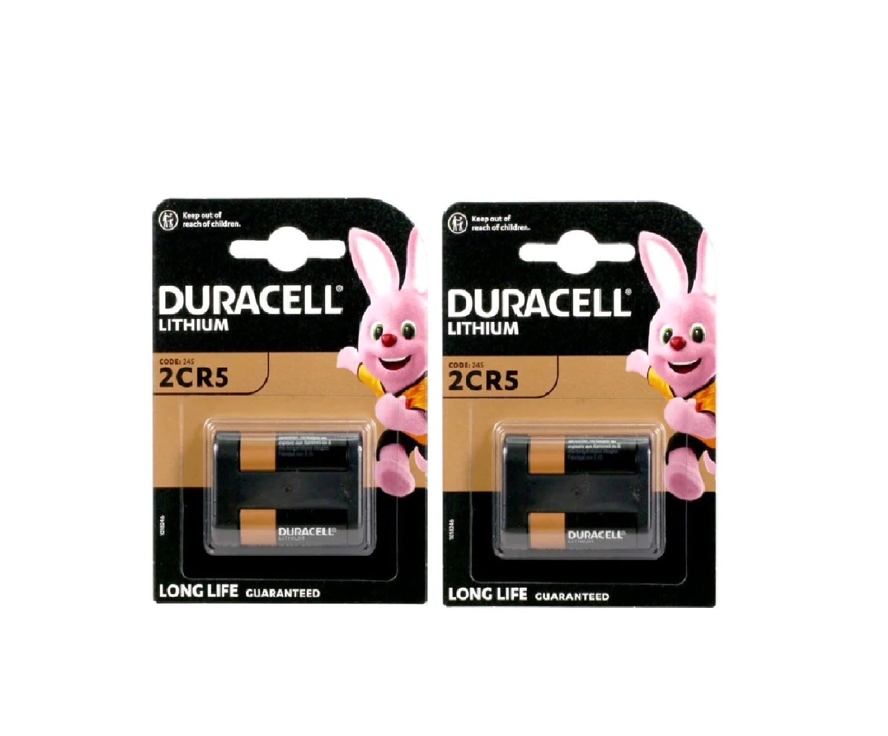 2X Duracell 245 2CR5 Lithium (2 Blister Packs of 1 Battery) 2 Batteries