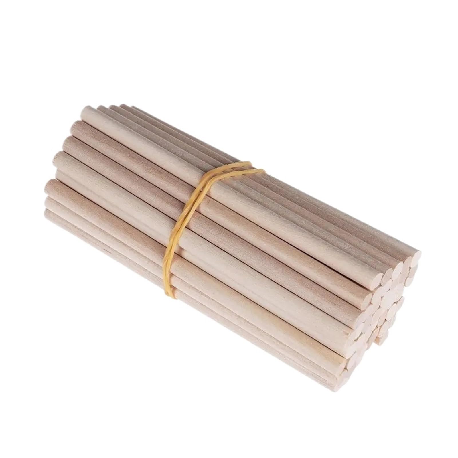 bastoncini di legno, 100 bastoncini di legno pino rotondi artigianato fai da te(6x200mm)
