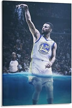 Amazon べー米バスケットボールの3てん点シュートおー王 ステフィン カリー 9 ウォールアート キャンバス 印刷 画像 ポスター 壁の絵 壁掛け 壁飾り 誕生日ギフト ホーム装飾x30inch 50x75cm ウォールステッカー オンライン通販