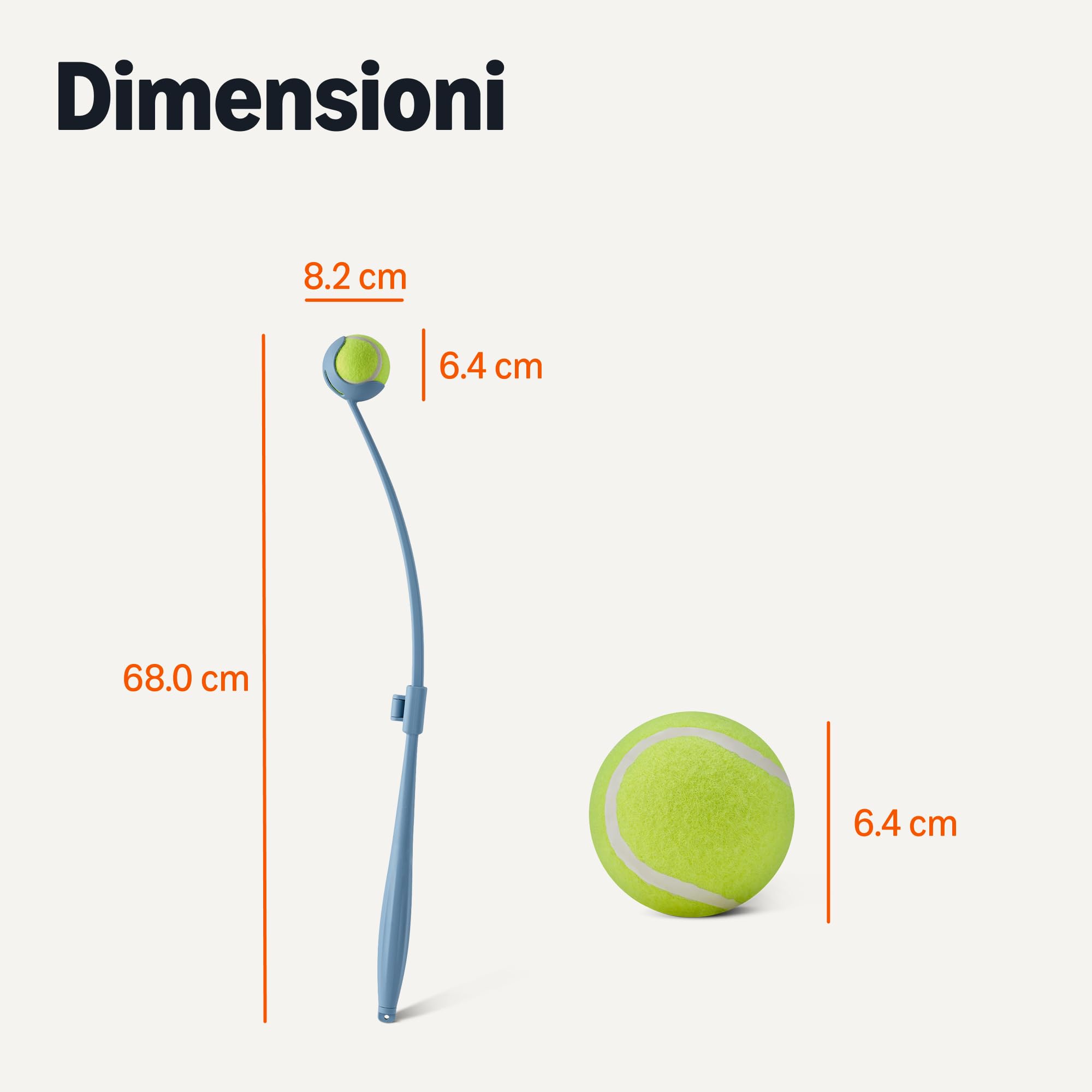 Amazon Basics Lanciatore di Palline per Cani con Palla, Monocolore