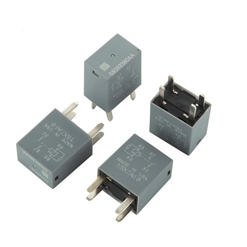 Relé automotivo MZPYBC 12 V 35 A 4 pinos 68083380AA compatível com 12088567 – Kit com 4 unidades