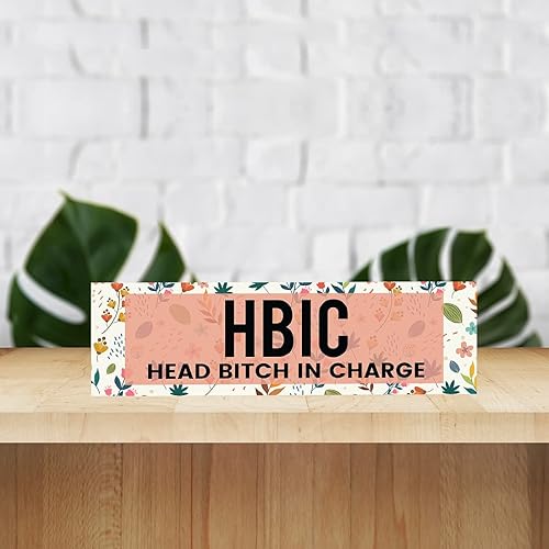 Miniatura 3 de Andaz Press Divertida placa de escritorio de oficina, placa acrílica para el hogar, escritorio, jefe, bebé jefe, compañera de trabajo, trabajo,