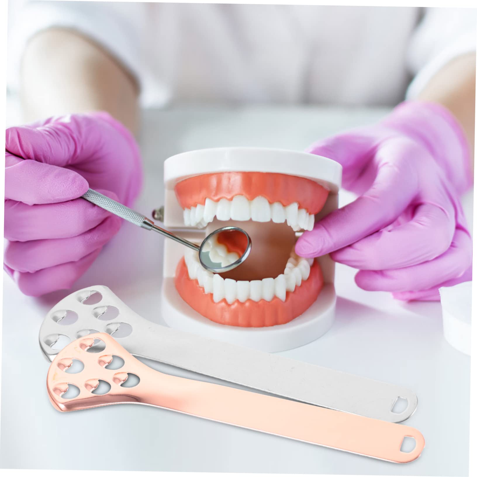 Healeved 10pezzi Raschietto Per Lingua Acciaio Inossidabile Con Manico Rimozione Alito Cattivo Strumenti Orali Portatili Per Adulti Da Pratico e Leggero