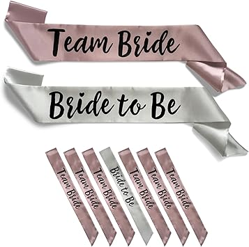 team bride sashes