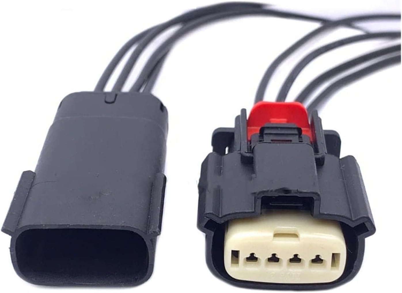 4Pin Car Light/Electronic Connector Wiring Harness Socket Ignition Coil Plug 33481-0401 33471-0401(Color:4Pin Female,Size:5 Pcs)