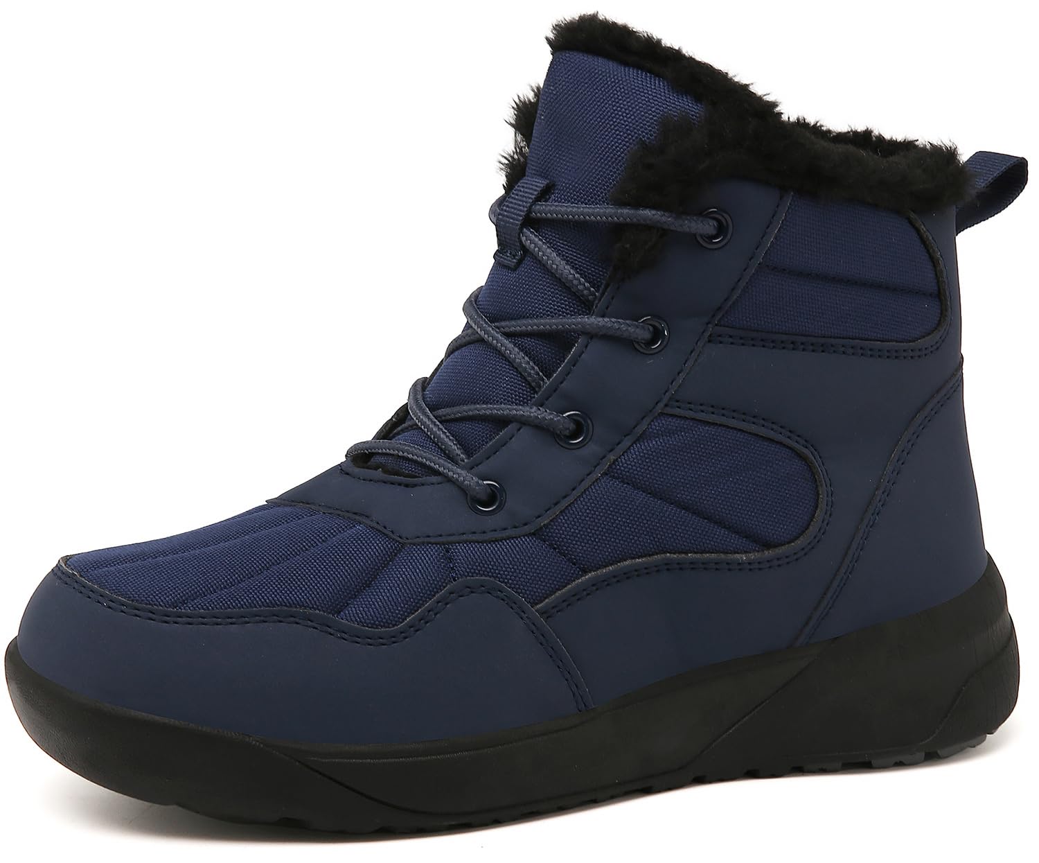 ChayChax Botas Invierno Mujer Botines de Nieve Forro Cálido Cómoda Botines con Cordones Impermeables Aire Libre