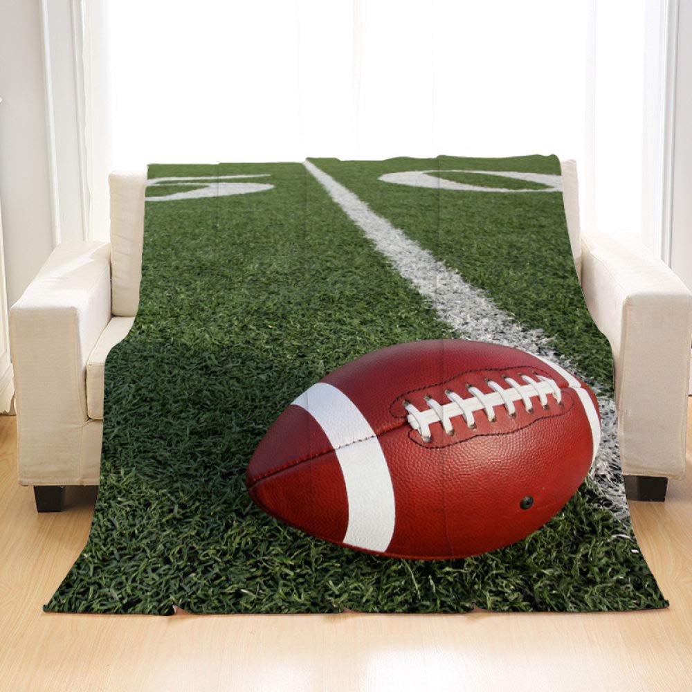 Couverture rugby originale en peluche épaisse, idée cadeau douce pour amis et enfants