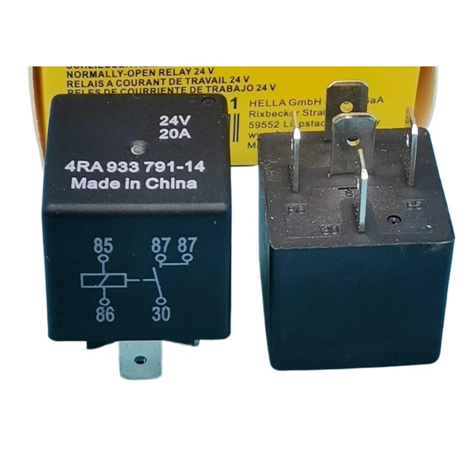 1 pcs/lot relais 4RA 933 791-14 24 V 20 A 5 broches relais automobile