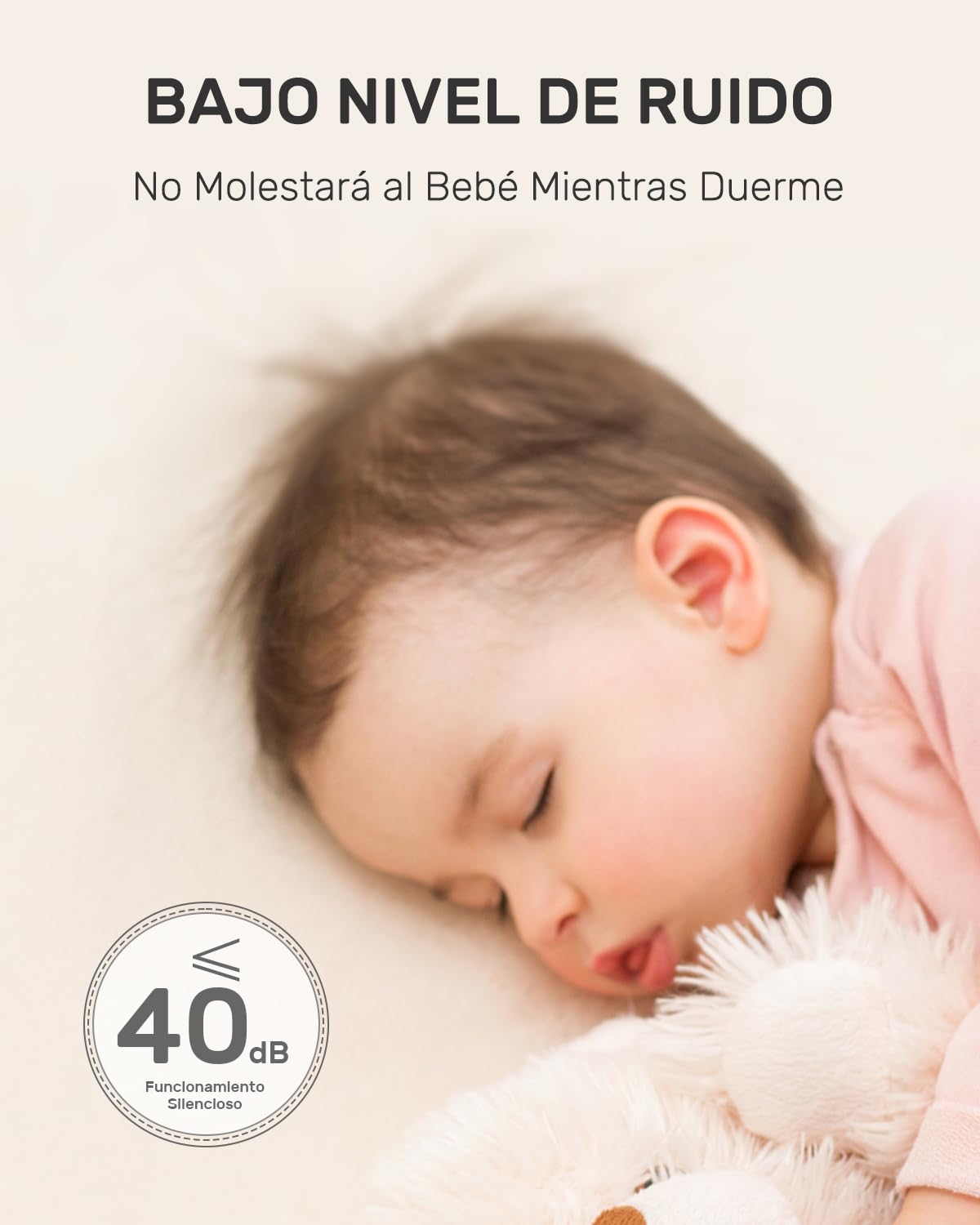 Aspirador Nasal Para Bebe Eléctrico, Succionador Nasal Bebé Recargable Con 3 Niveles De Succión Ajustables, Música Relajante Y 3 Puntas De Silicona