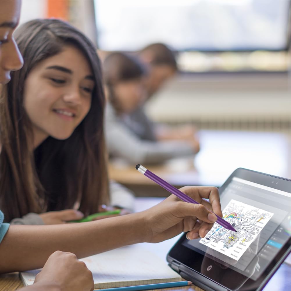 Penna Stilo 2 In 1 Per Touch Screen - Stylus E Matita, Viola