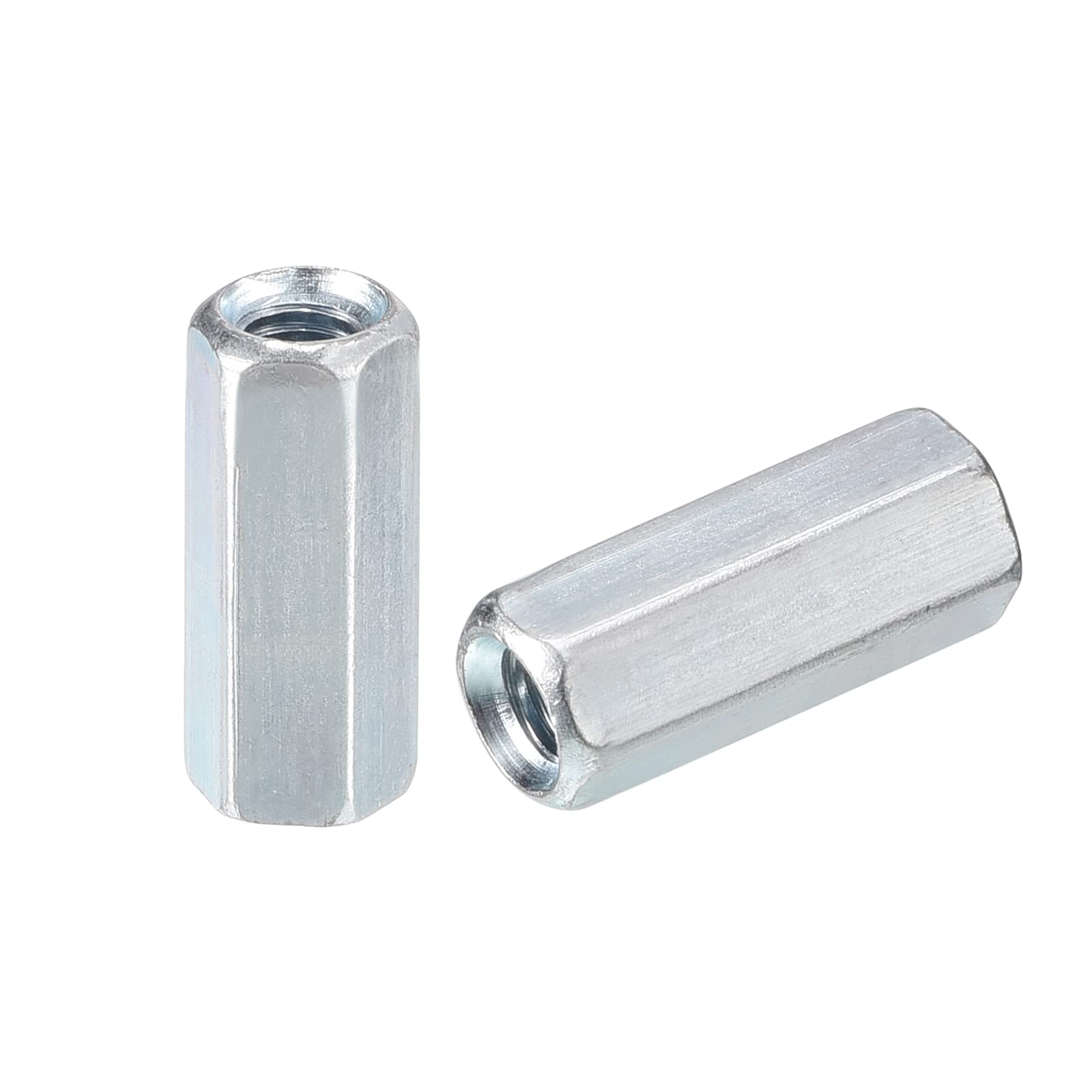 uxcell 10pcs M5x8x20mm Coupling Nuts - Galvanized Carbon Steel Hex Threaded Rod Coupler for Furniture, Electronic, Industrial