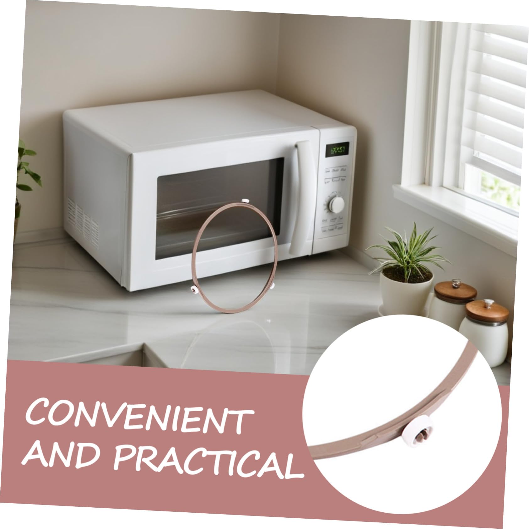 Ipetboom Support de Plateau Tournant en Verre pour Micro-ondes 18,9 Cm, Anneau de Roulement à Roulettes 1,4 Cm, Accessoire de Remplacement pour Four à Micro-ondes, Pièce Détachée Pratique