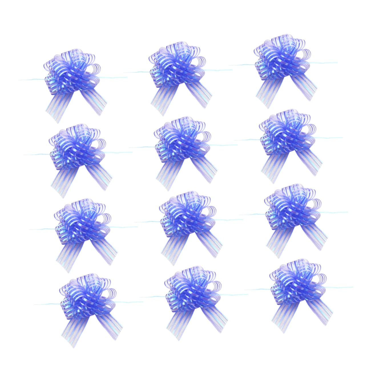 TEHAUX 36pezzi Fiocchi Decorativi Per Matrimoni e Feste Coccarde Tulle Blu Per Decorazioni Regali e Eventi Speciali