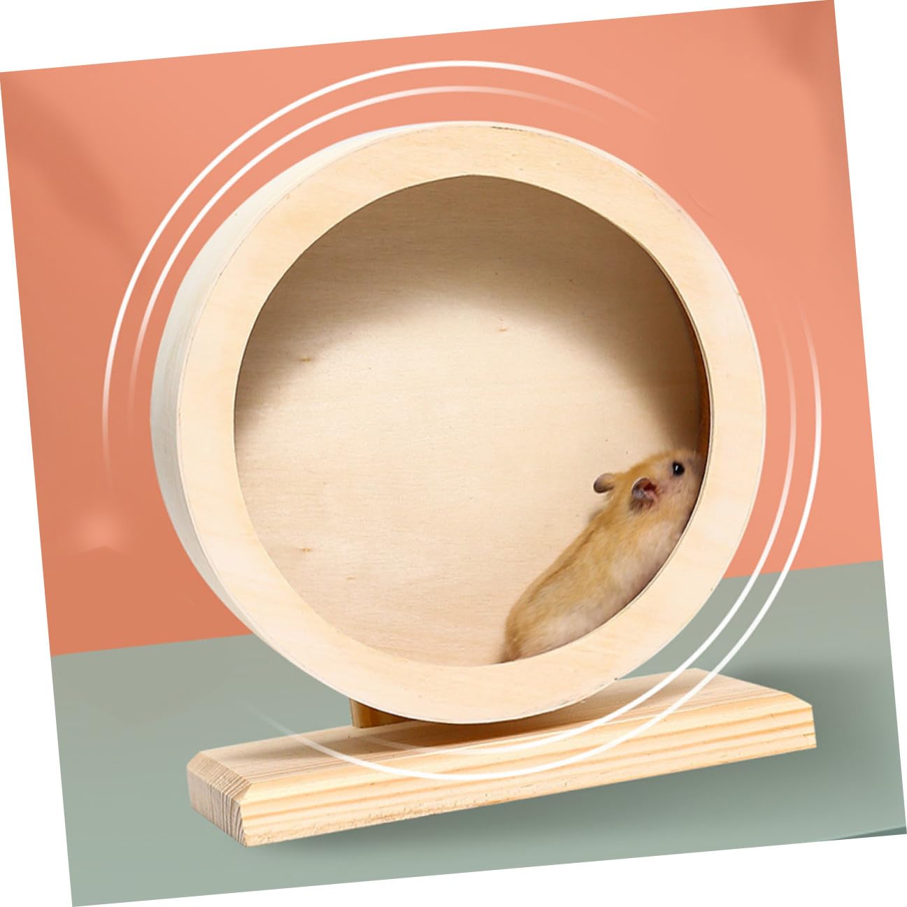 Holz Hamster Laufrad Leise für Kleine Haustiere mit Glatten Kanten