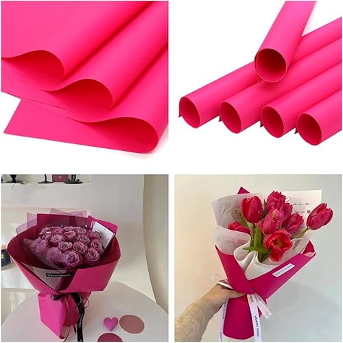 Miniatura 6 de DODXIAOBEUL 20 hojas de papel de regalo de flores impermeables, papel de ramo de floristería, manualidades, papel de regalo de doble cara, material