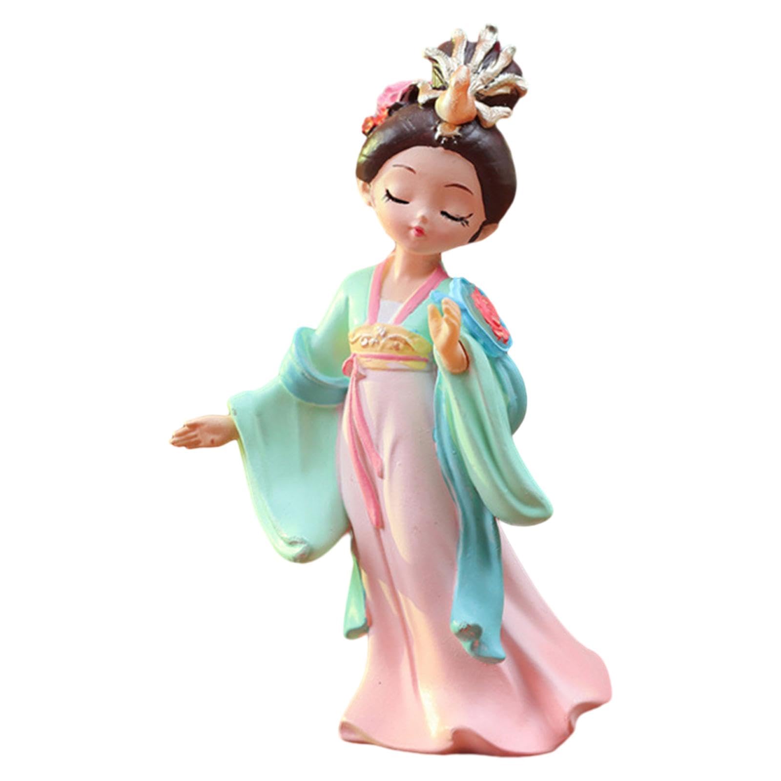 IEUDNS Chinese Beauty Statue Chinese History Woman Figurine Craft Tabletop Lady Sculpture for Office Living Room Shelf Bar Apartment, Yang Guifei
