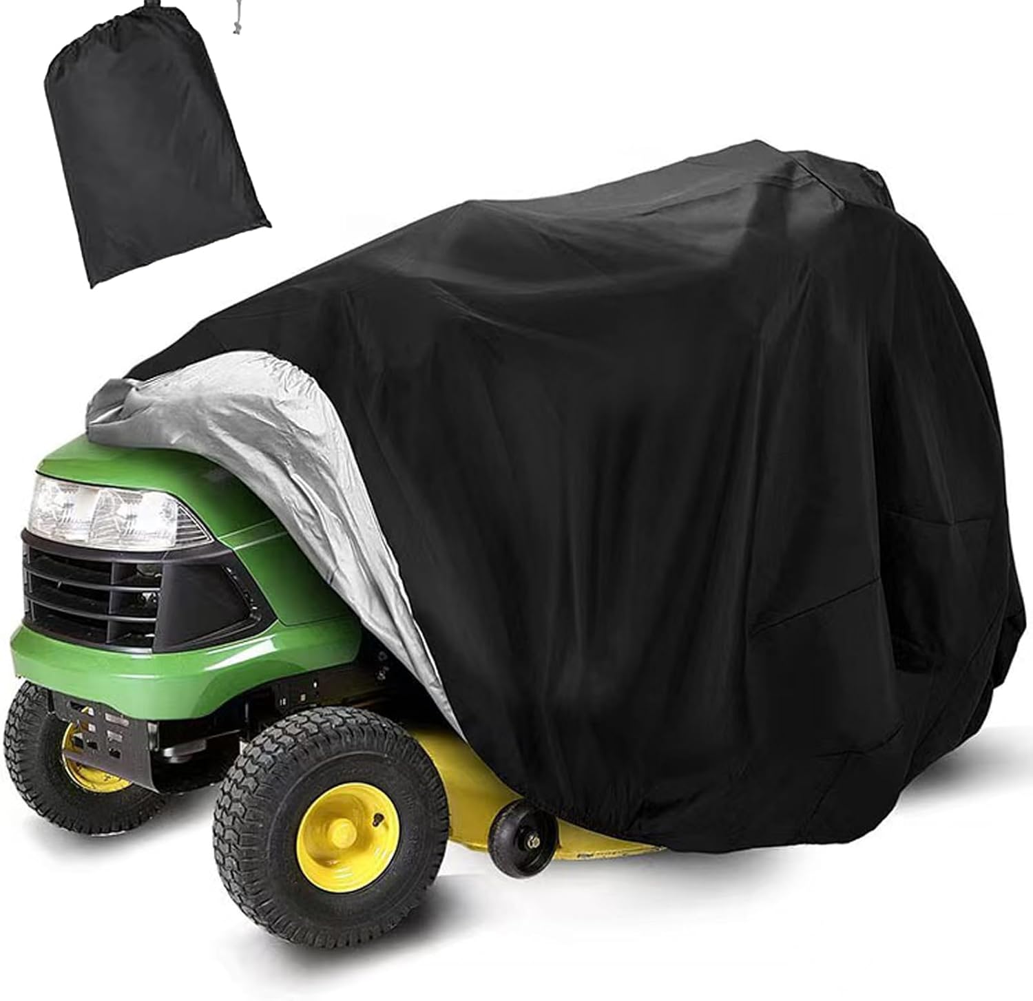 Riding Lawn Mower Cover, Waterproof Lawn Tractor Cover 54",Heavy Duty 420D Polyester Oxford, Durable, UV, Water Resistant LawnMower Covers