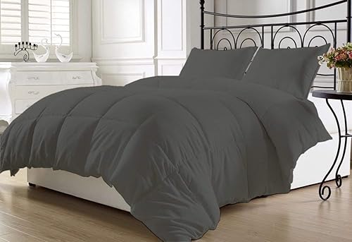 Miniatura 14 de Lujoso edredón alternativo de plumón de ganso para todas las estaciones, tamaño Queen, edredón de 3 piezas, 100% algodón egipcio, calidad de hotel