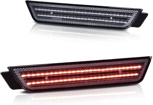 Miniatura 10 de CHEDA Par de luces LED de marcador lateral delantero y trasero compatible con Chevy Camaro LS, LT, SS, Z28, ZL1, lente transparente 2010-2015