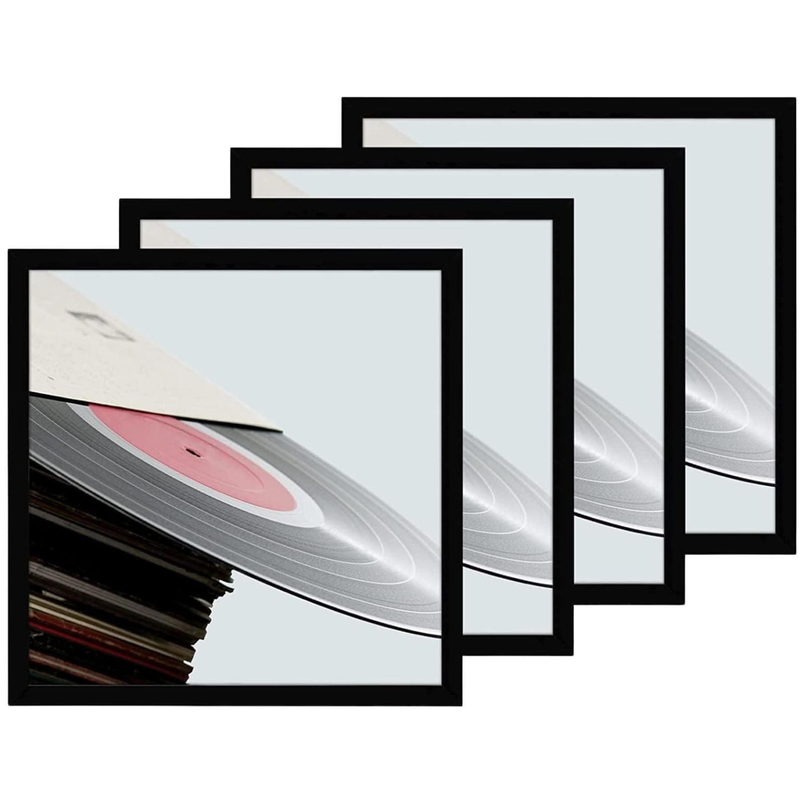 Photo 1 of eletecpro Vinyl Record Frames, 12.5" Black, 4 Pack
