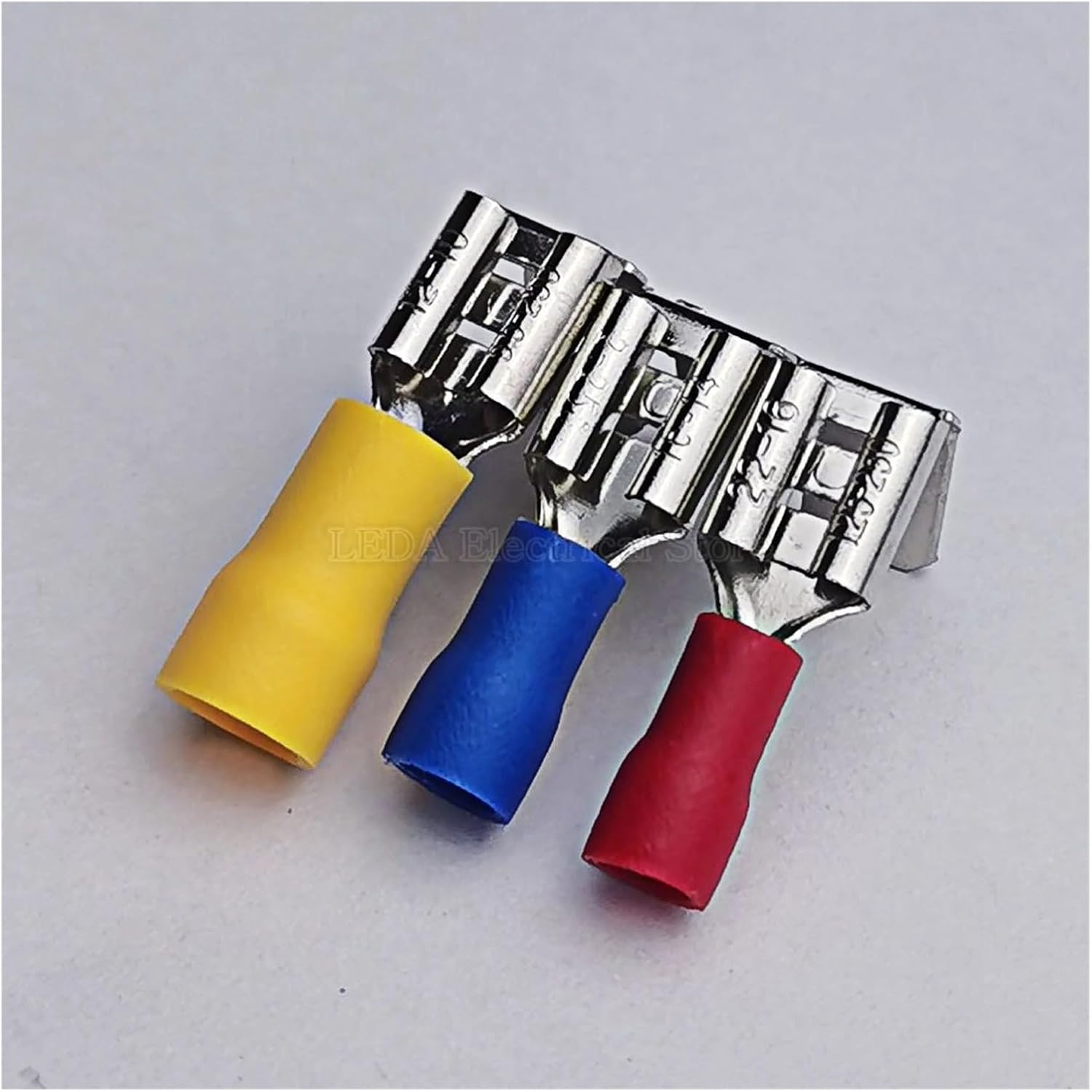 70PCS PBDD terminals series blue yellow red piggy back disconnector Cable Connector wire terminals pre-insulating terminals(Red PBDD 1.25-250)