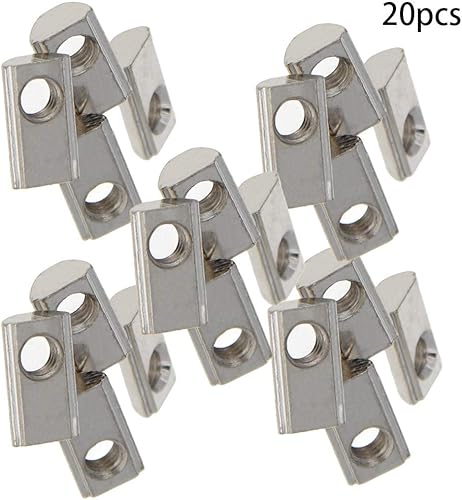 Vista 5 de Aicosineg 5 piezas de acero al carbono M8 T tuerca rollo bola elástica tuercas enrollables en resorte adecuado para 3030/4040 serie 0.315 in ranura