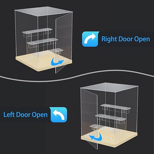Miniatura 6 de Nynelly Estuche de exhibición de acrílico transparente de 4 niveles, organizador de almacenamiento a prueba de polvo para figuras de acción y pop,