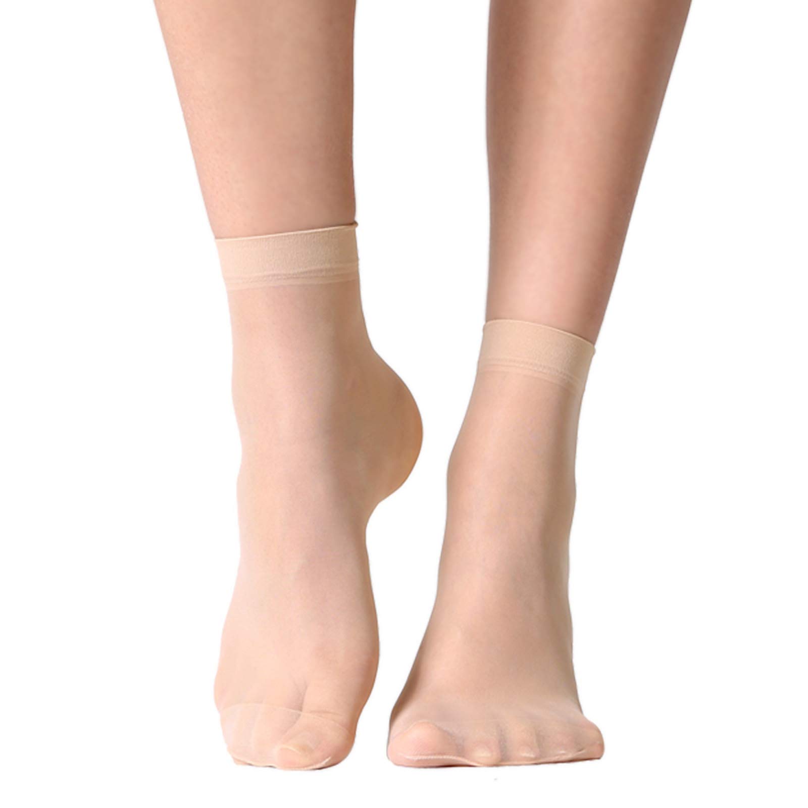 MANZI 12 Pairs Women's Ankle High Sheer Socks