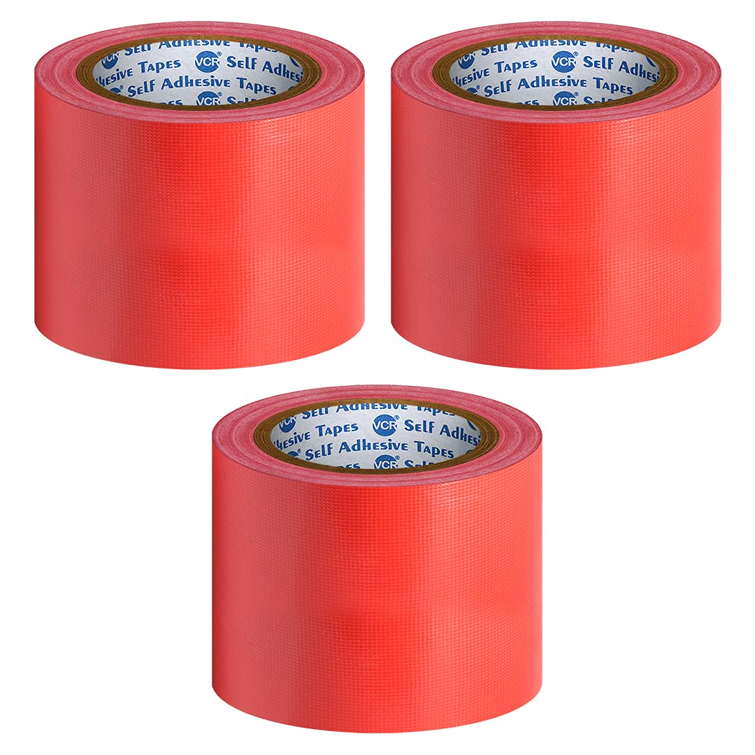 VCR Red Duct Tape - 18 Meters in Length 96mm / 4" Width - 3 Rolls Per Pack - Strong Book Binding Tape - Waterproof Heavy Duty Duct Tape (B07ST1JNRD) Amazon Price History, Amazon Price Tracker