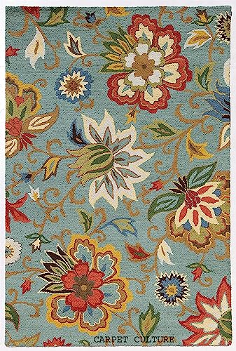 Image of Carpet Mahal Handmade Handwoven Tufted Made of 100% Soft Blended Wool Export Quality Carpets with 1 Inch Thickness (8x10 Feet) Color Multi