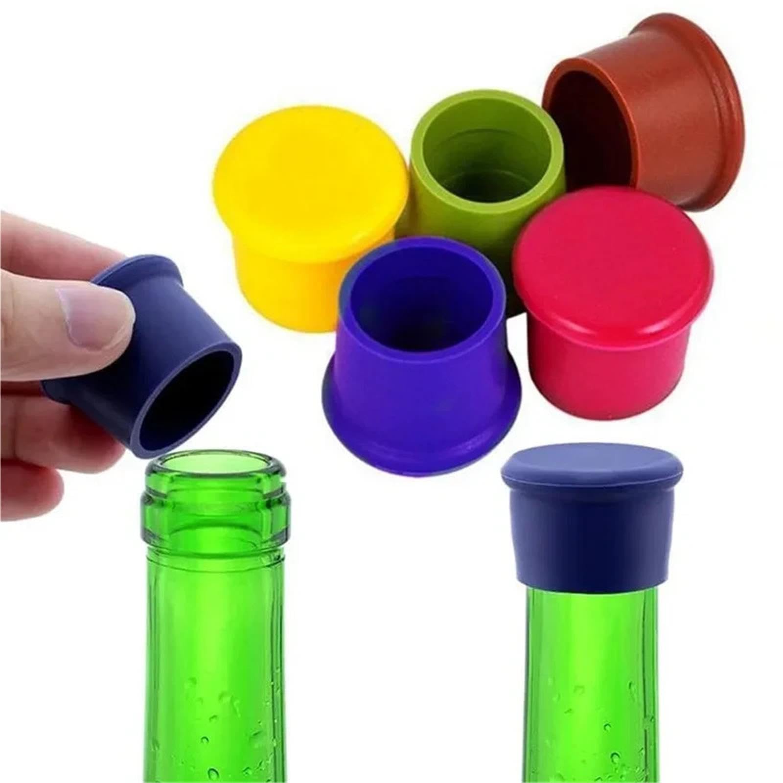Tappi per bottiglie di vino, 100 pezzi, in silicone, flessibili