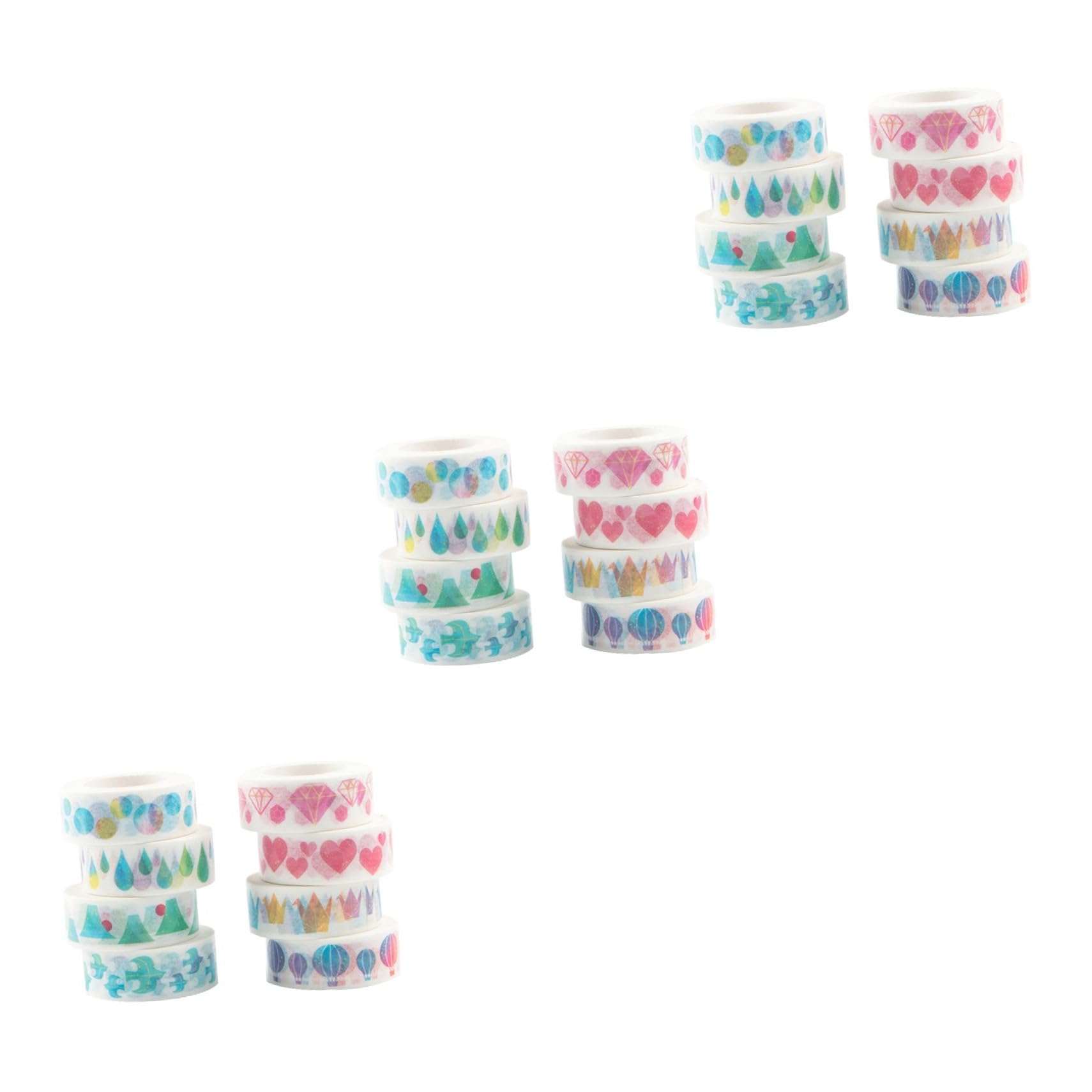 STOBOK 24piezas Cinta Washi para Manualidades Decoración y Scrapbooking Papel De Enmascarar Variedad De