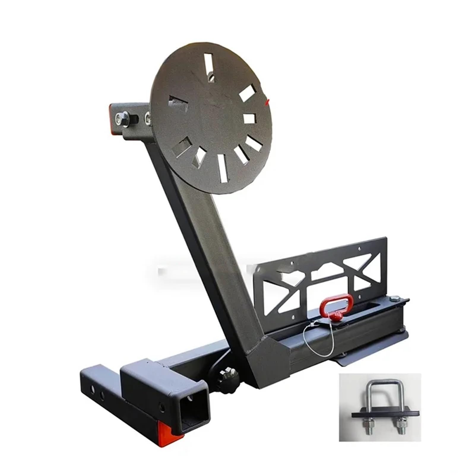 Appendi Ruote da Parete Supporto Universale per Ruota di scorta, Carrello, rimorchio, Barra, Bocca Quadrata, Installazione Pieghevole ed Estraibile