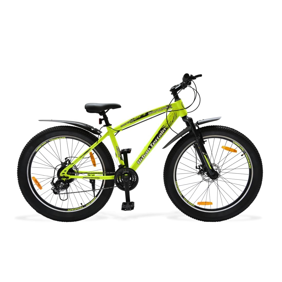 urban terrain mountain bike Buy Bolt Ultra 27.5T Geared MTB | 21 Speed Cycle with Shimano Gear for Men | 17.5″ Frame, Green Pro Carbon Pedals - MFPN=PD30001-002-01 Farbe::Green