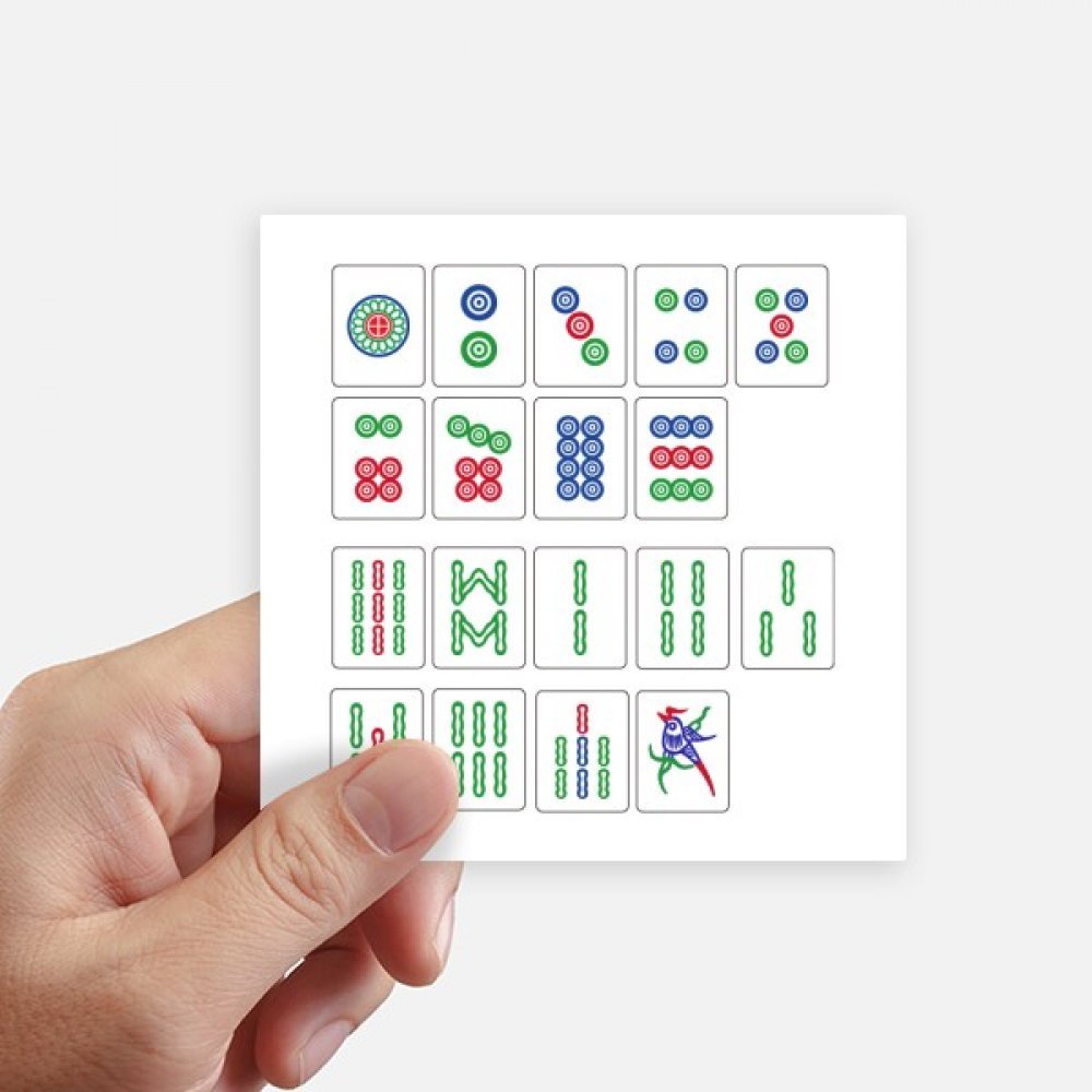 Sticker Mahjong de Culture Chinoise multicolore pour personnaliser un ordinateur ou une moto