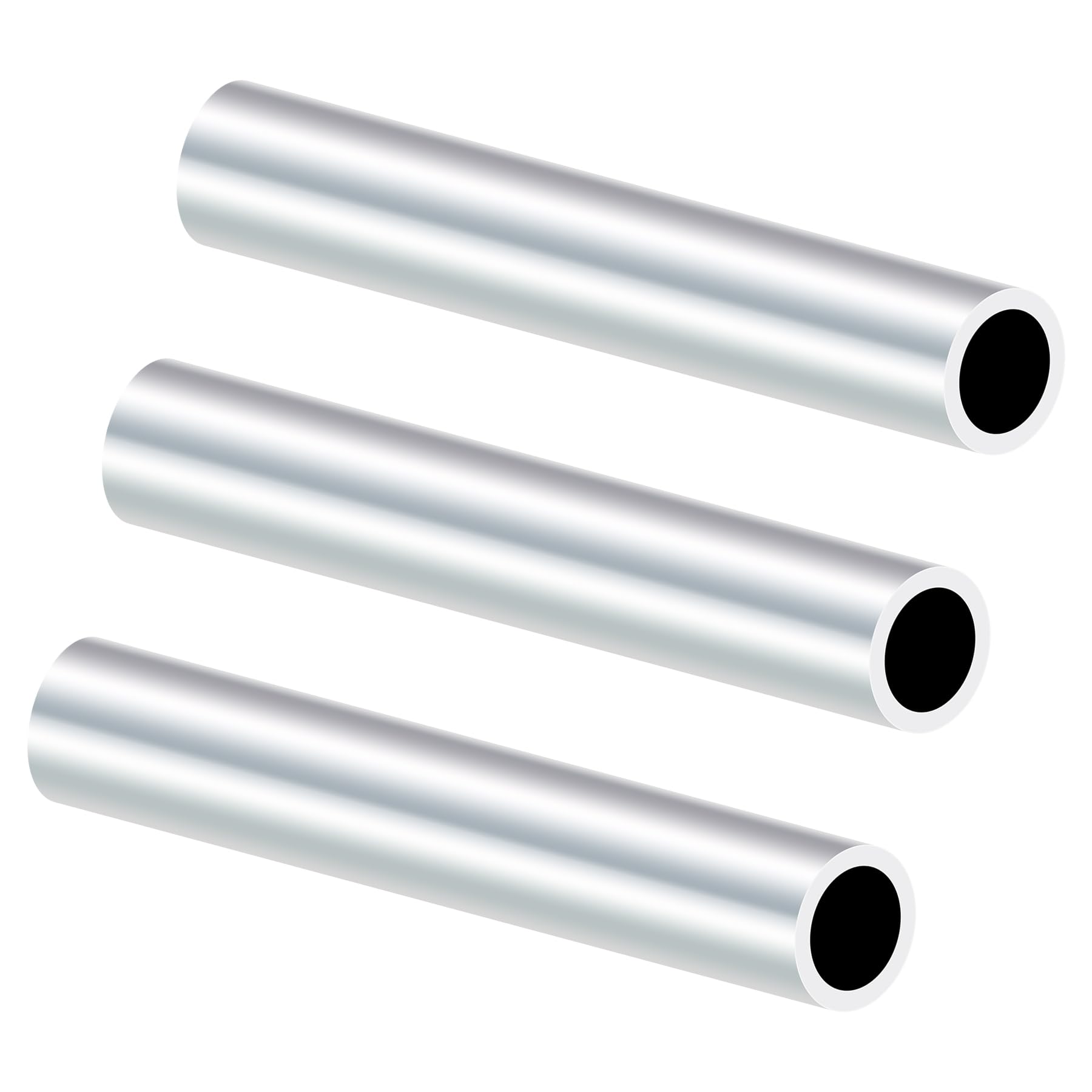 Imeistek 6063 Aluminium Tubes, 16Mm Od 12Mm Id 150Mm Length Seamless Straight Aluminium Round Tubing Pipe For Diy Model,Industrial(3Pcs)