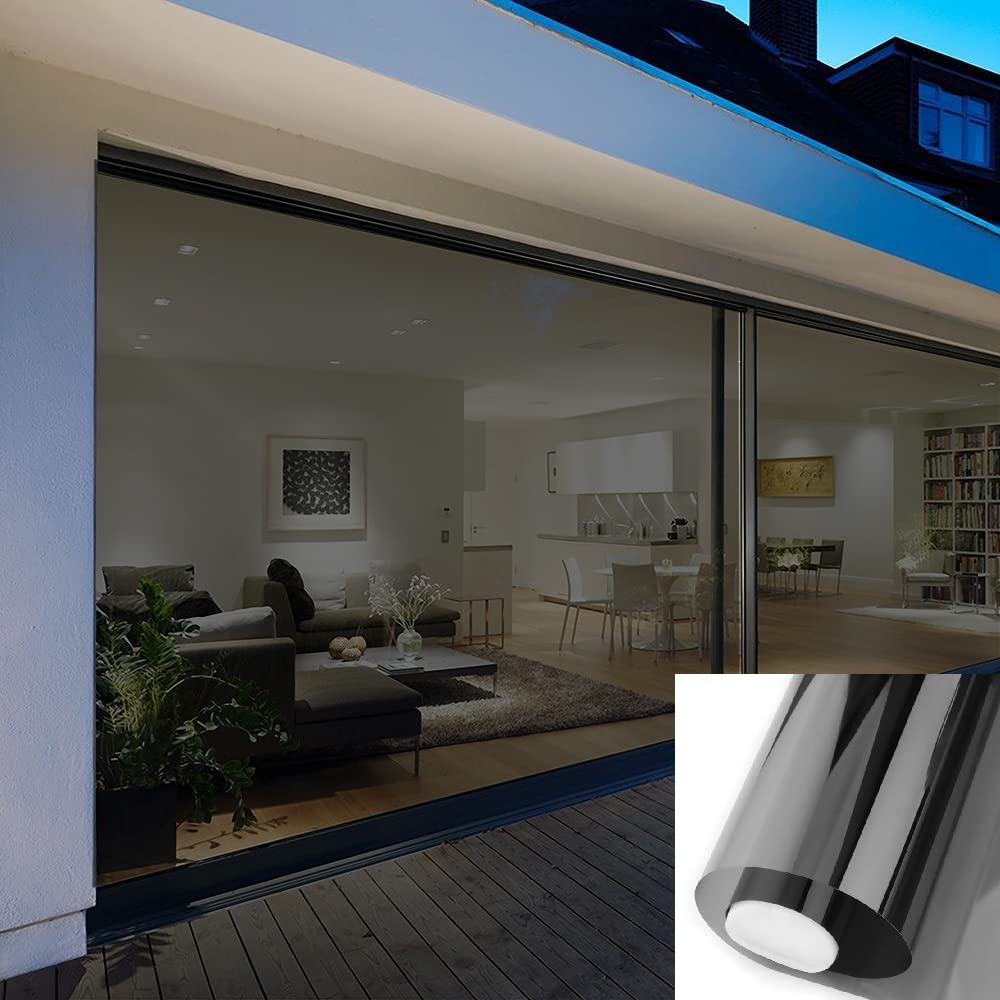 Vinyl Sun Control Window Film for Home Privacy & Office Privacy Heat Insulation Anti-UV Office Home Glass Film (20in x 100in, Window 35% Black Film)-Self-Adhesive-image-17