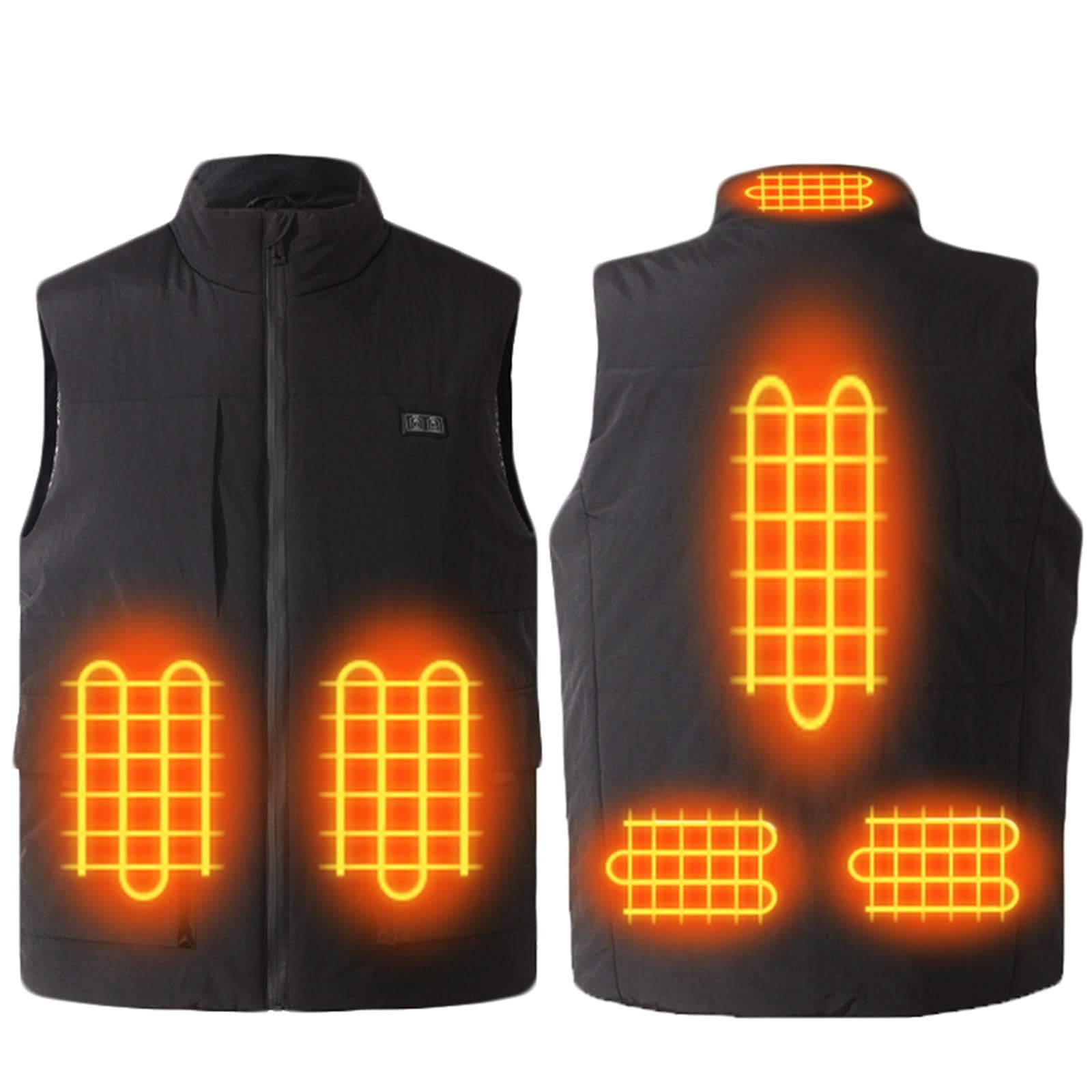 Chaleco Calefactable Hombre,con Doble Control y 6 Zonas de Calefacción